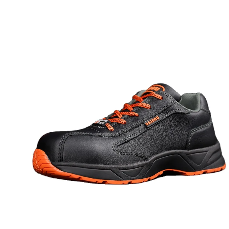 Saicou new classic safety shoes DS813 first layer leather cementing construction