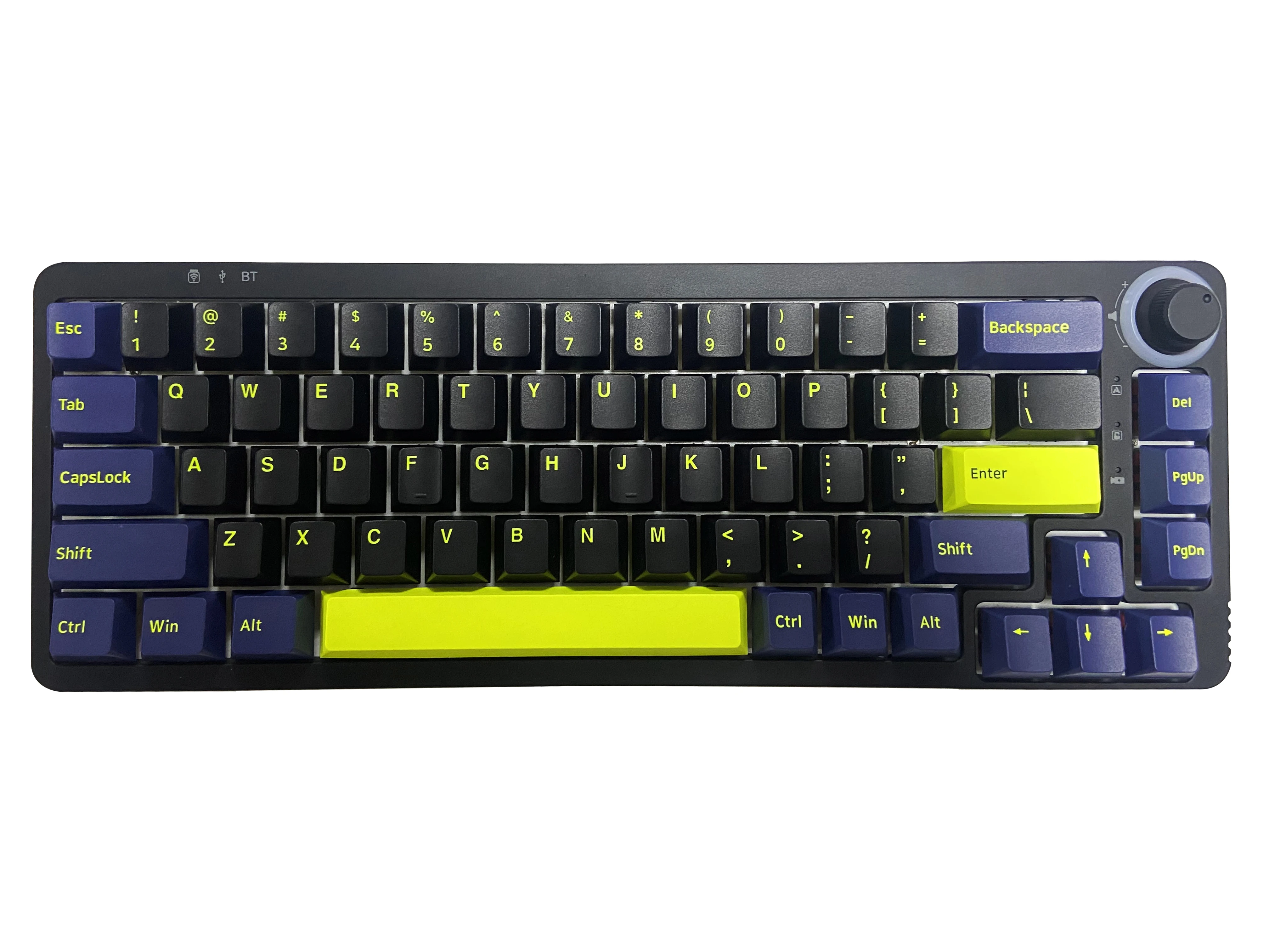 Wired Wireless Back Cover Light Transmission with Rotating Axis RGB Mechanical Gaming Keyboard