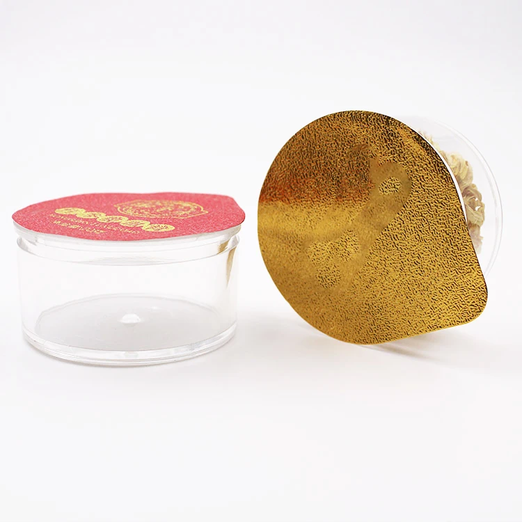 Transparent hard plastic cup pudding cup food packaging cup printable sealing film