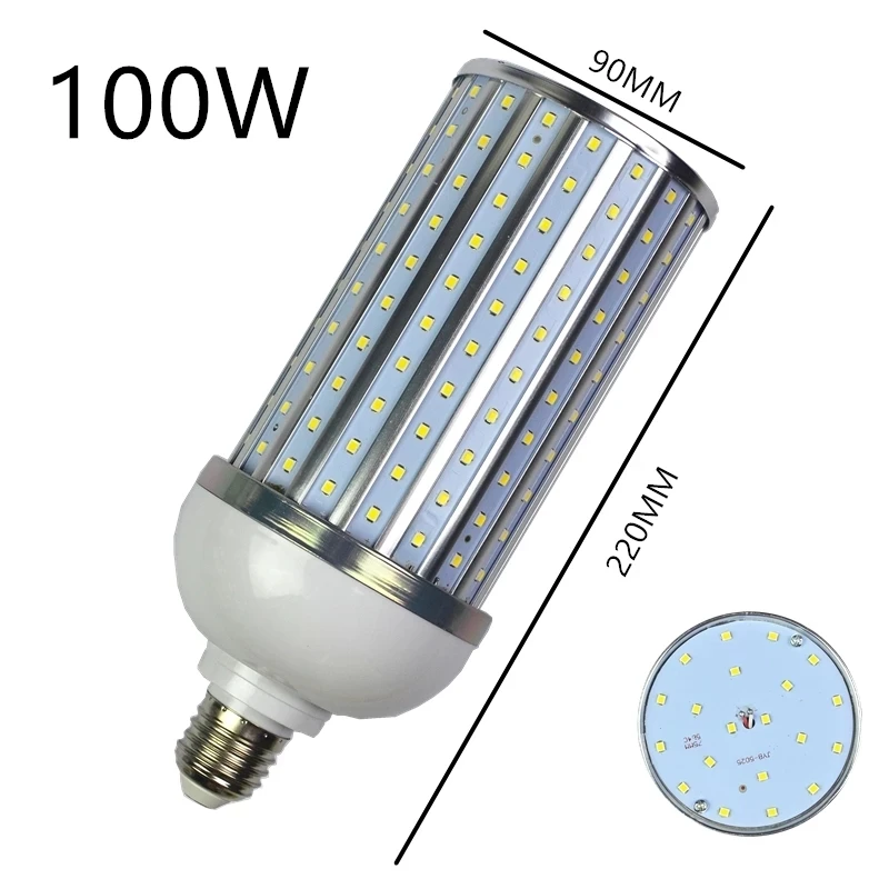 LED Bulb Aluminum shell lamp 18W25W30W40W50W 60W 80W 100W 220V E14 E26 E27 E39 E40 LED Corn light street lamp Cool Warm White