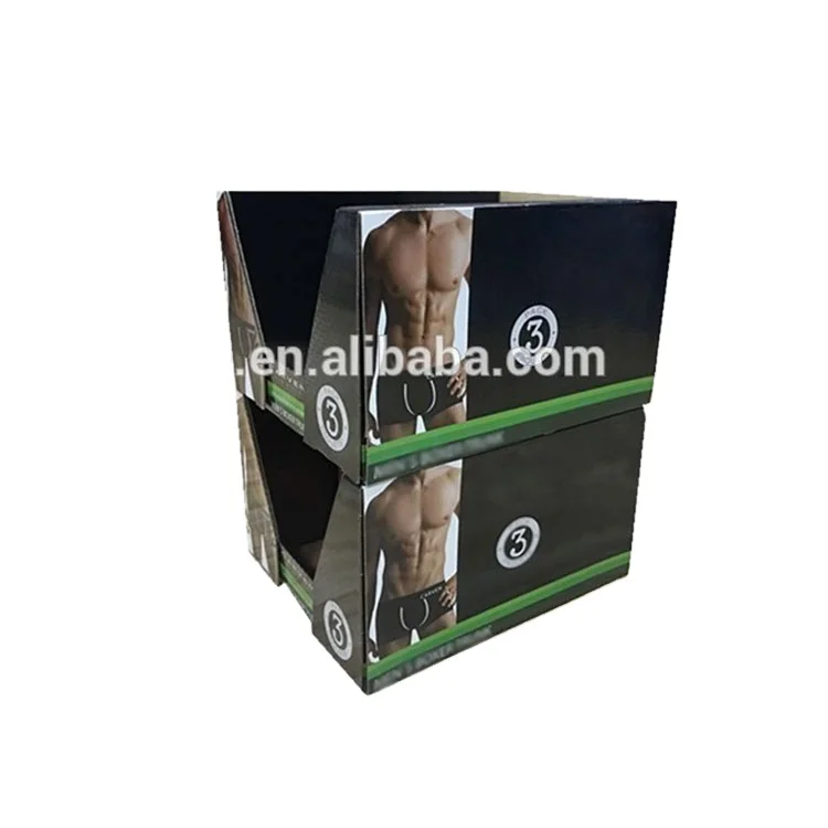 Promotion cheap Customized Underwear Display Stand/rack ,  Mens Underwear Kraft Paper Box