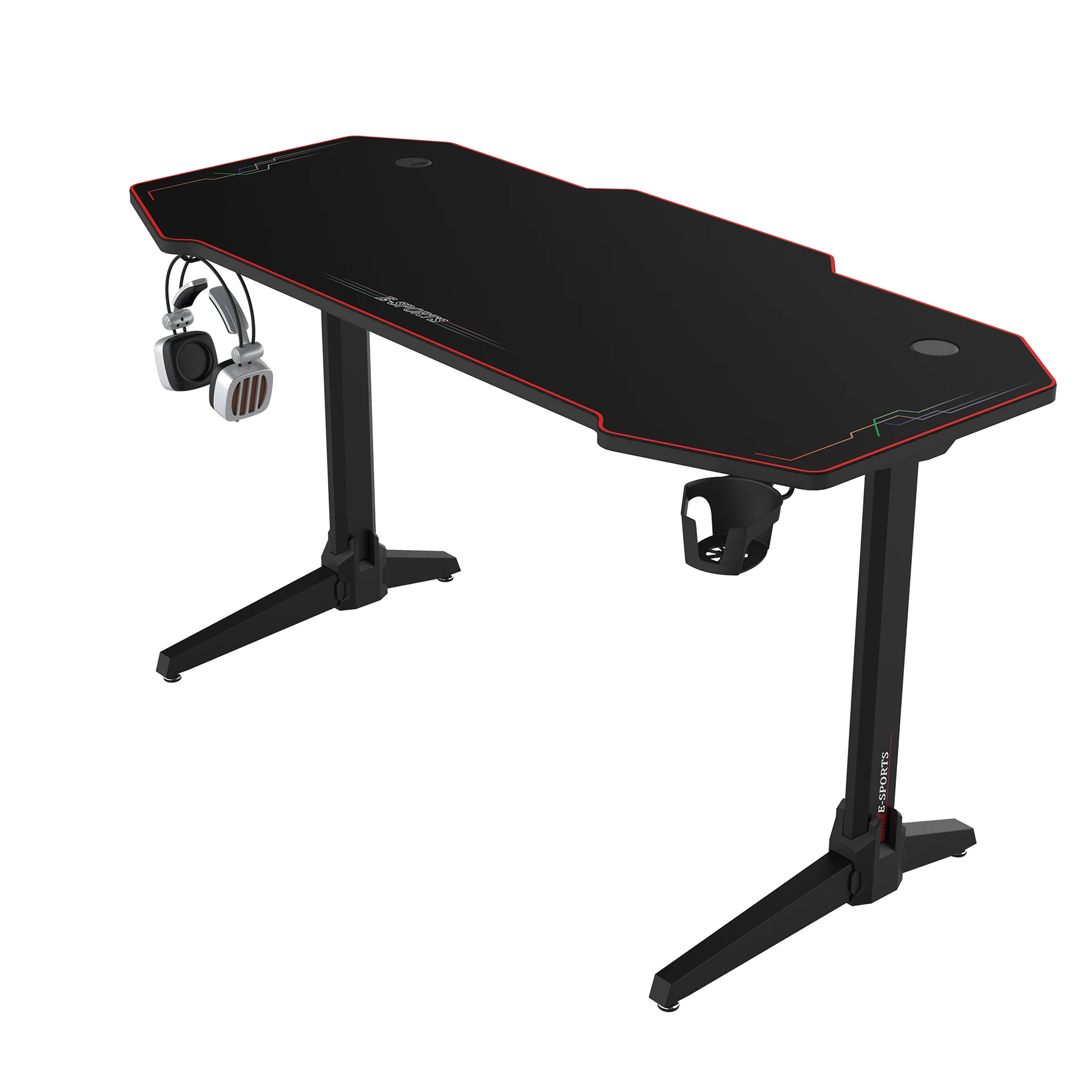 High Quality Oem Computer Racing Gaming comput Desk Pc Internet Cafe Gaming Table With Rgb Lighting
