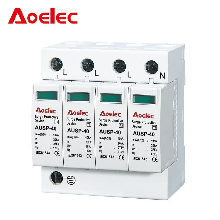 AUSP-40 Modualr Din Rail Surge Voltage Protector/SPD