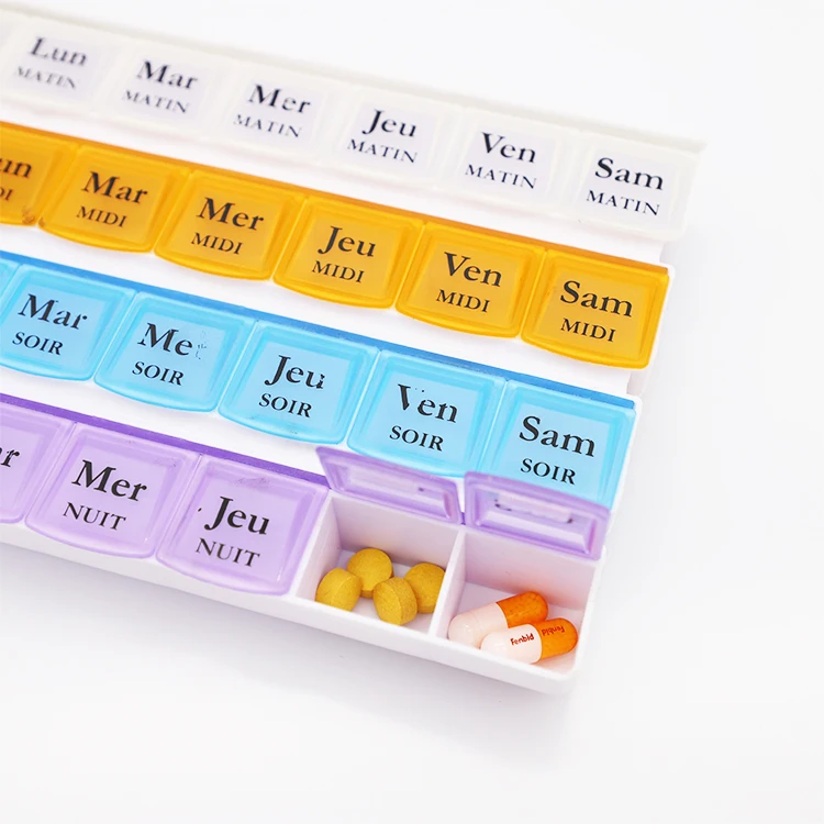Monthly large pill organizer 7Days Pill Container Weekly Vitamin Case 4 Weeks Pill Box Daily Medicine Organizer 3 Days Werainbow