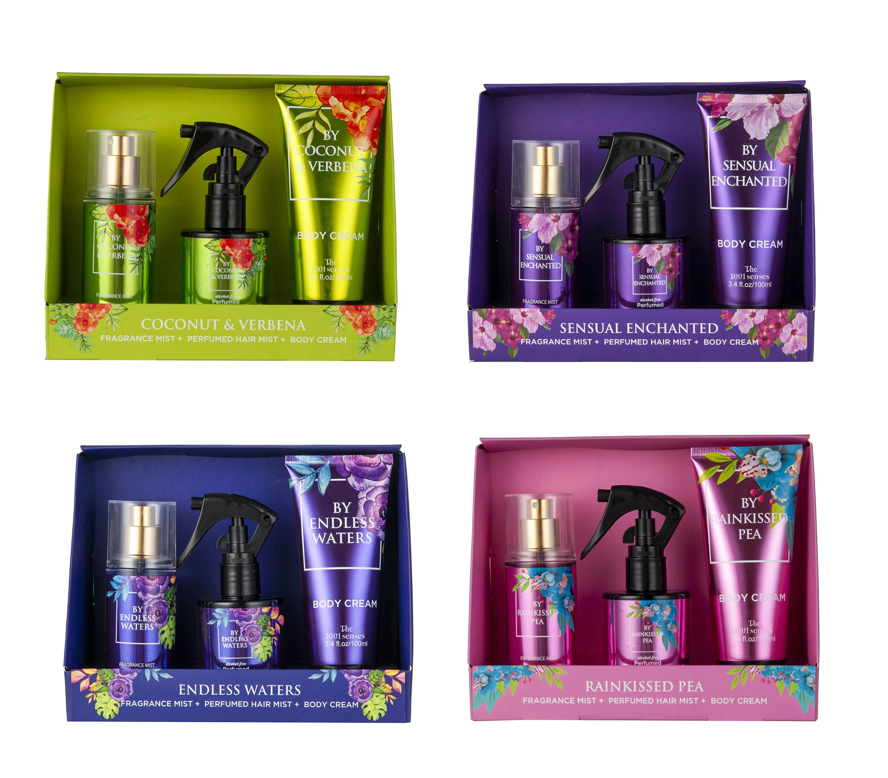 2024 Wholesale Private Label The 1001 Senses brand Christmas Set body Mist hair mist set SENSUAL ENCHANTED