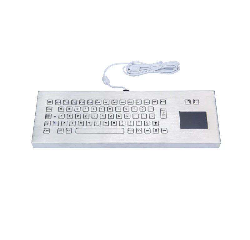 Skillful manufacture Customizable waterproof and dustproof typing industrial stainless steel keyboard with touchpad