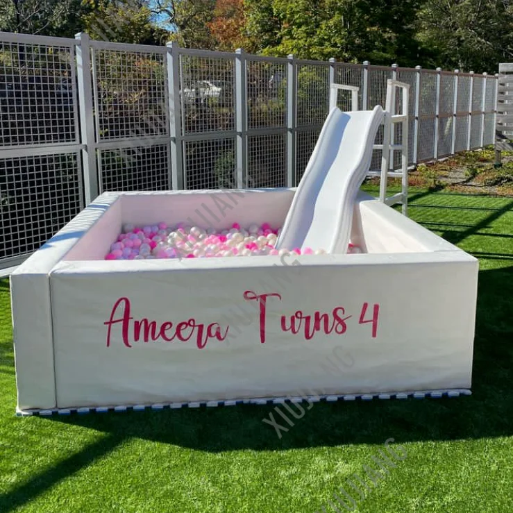 White ball pit and slide ball pit for toddlers ball pit white slide