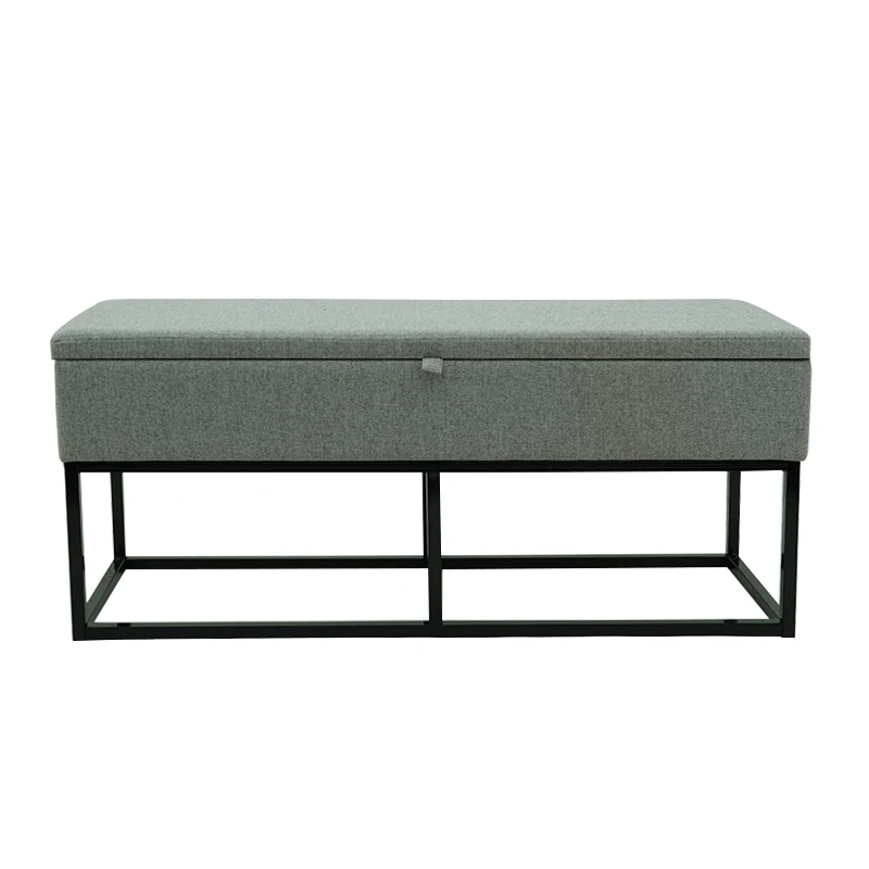 Customized 2022 factory wholesale modern storage seat pouffe ottoman bench bed end stool