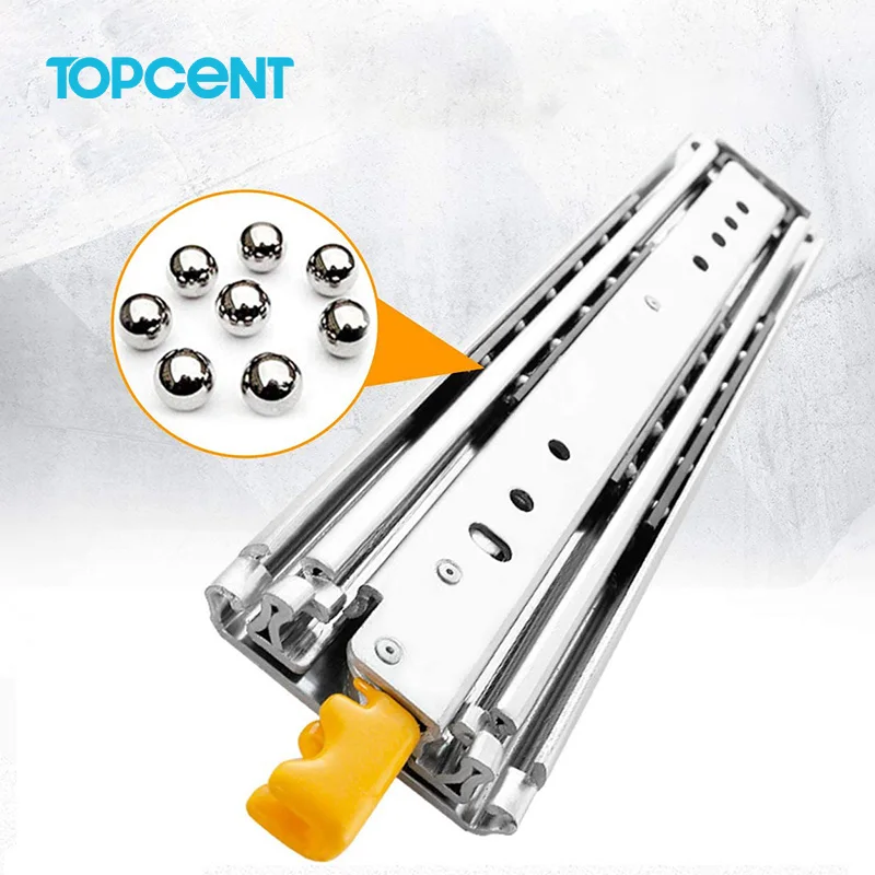 TOPCENT 60 Inch Drawer Slides Heavy Duty Drawer Slide Rail Soft Close Drawer Slide