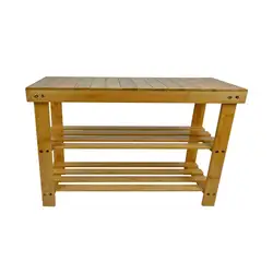Factory direct bamboo multilayer bamboo shoe rack 3-Tier Bamboo Shelf Shoe rack bench