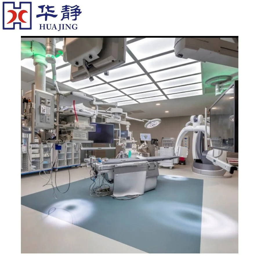 Высокое качество Антибактериальный ПВХ рулонный лист Антистатический ESD проводящий ПВХ пол для больницы