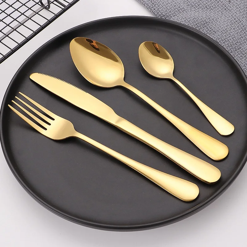 Low MOQ Cutlery Set Stainless Steel Table Spoon Set Stainless Steel Cutlery Flatware Set