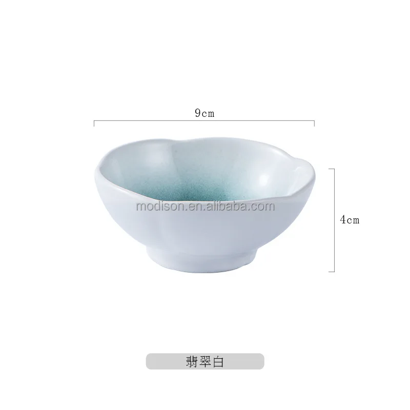 Creative Japanese kiln changing ceramic rice bowl small salad bowl soup bowl