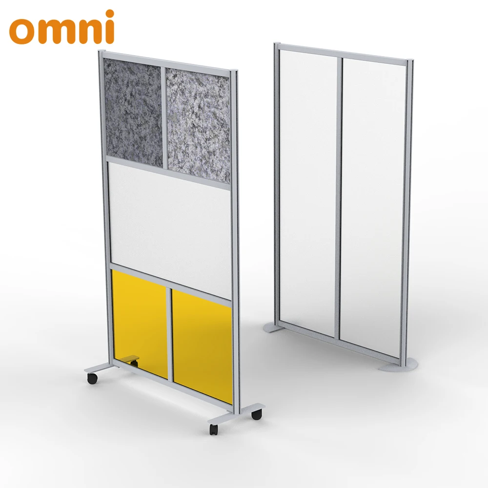 office school freestanding partition folding screen room divider with or without wheels