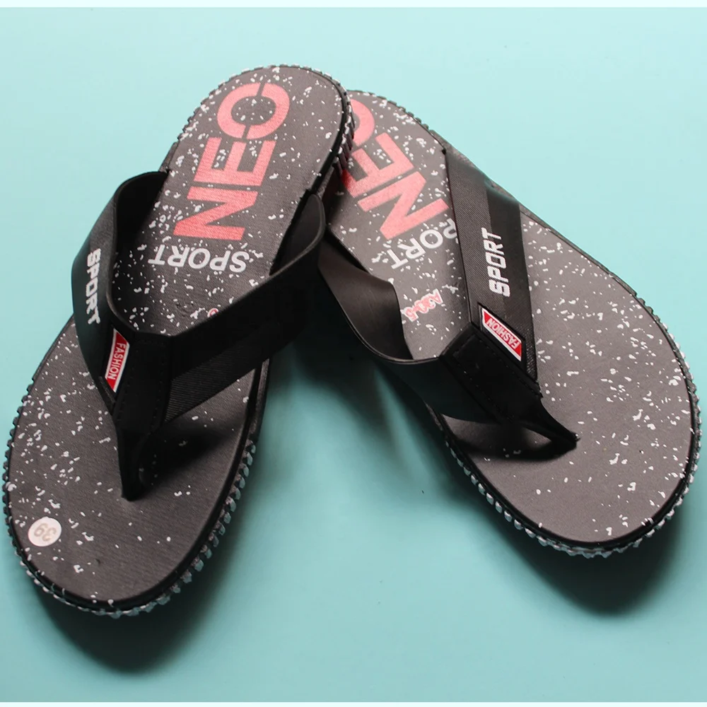 Customized Printing Beach Slippers Eva Flip Flops for Summer Waterproof Lightweight with PVC Insole Flat Massage Upper Position