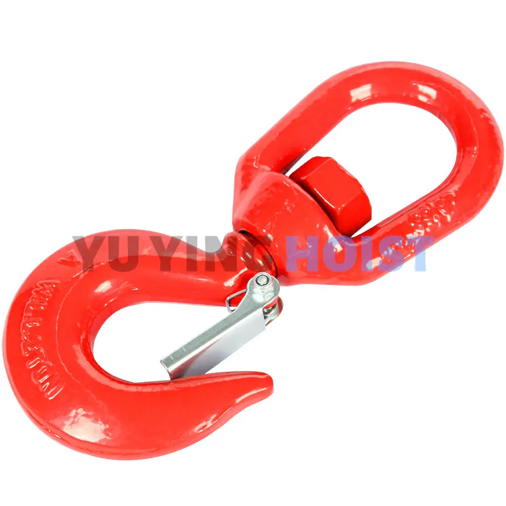 Heavy Duty Lifting Sling Hook Rotary Self Locking Safety Hook