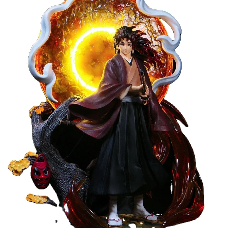 JM Selling new Japanese anime figures demon slayer Tsugikuni Yoriichi with light action figures for Collect