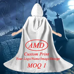 Yellow Drean Catcher Custom Print Kids Hooded Cloak Halloween Witch Cape for Celebrate Chilldren Wear 3D Digital Printing