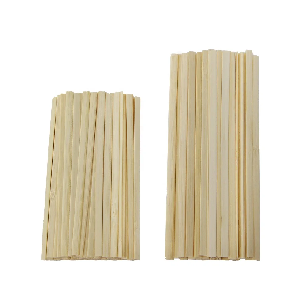 110-160mm 100pcs/box Revolvedor de cafe Palitos de helado de madera B aton barbe  papa Houten stokken Candy floss sticks