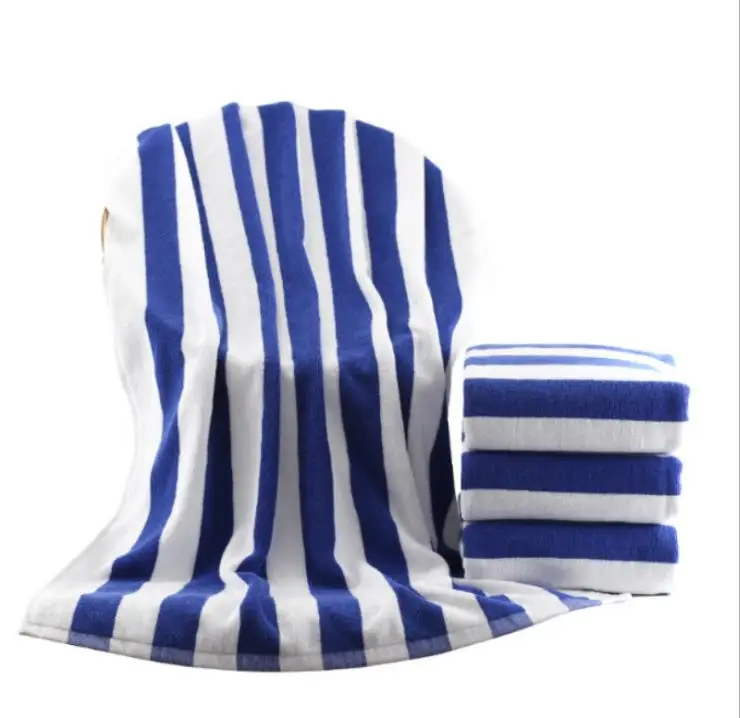 Cheap towels beach 100% cotton Customized Striped Cotton Beach Towels for Hotel and Resort