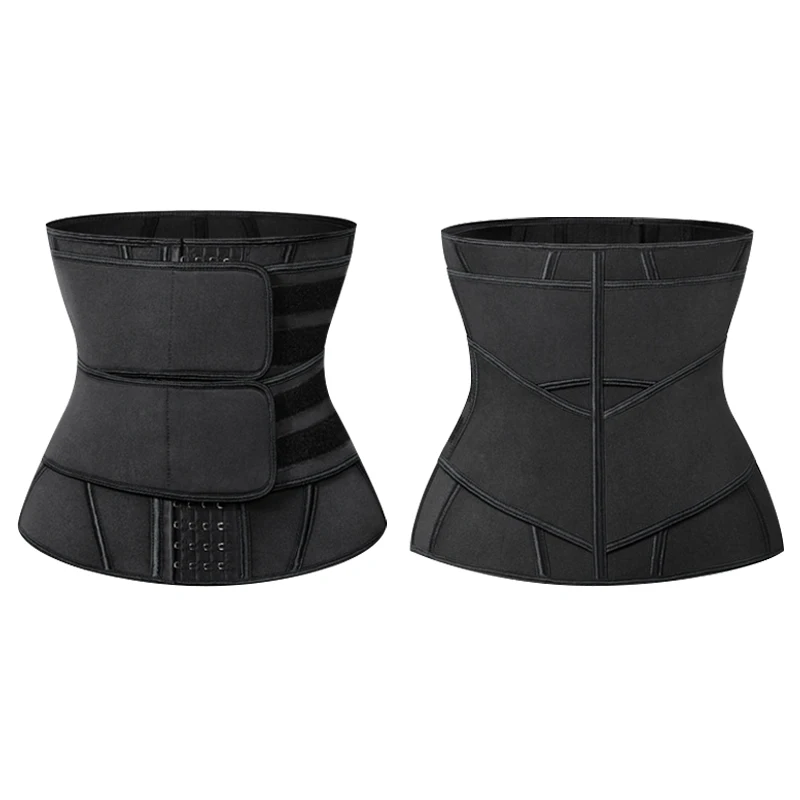 Neoprene button women corset double belt waist trainer for women weight loss