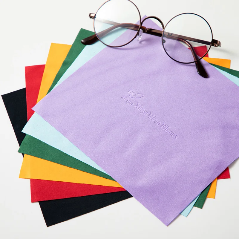 Оптовая продажа, дешевая салфетка для чистки очков с логотипом на заказ