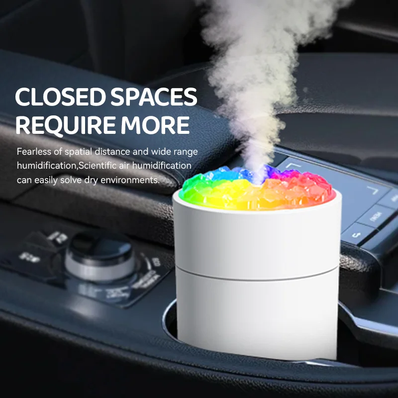 220ml Mini Portable Led Light Humidifier H2o H20 Spray Ultrasonic Atomizer Cool Mist Car Usb home Air Humidifier