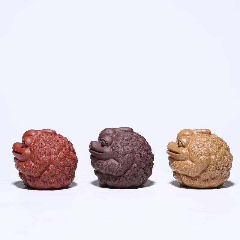 
Authentic Color Change Tea Pet Golden Toad Hot Wholesale YiXing Tea Ornaments High Quality Suppliers Tea Ceremony Accessories 