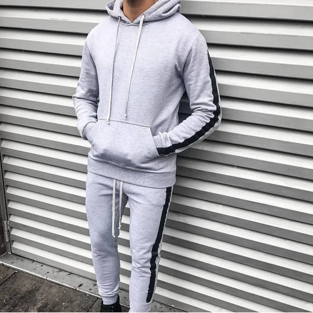 Pakistan factory custom logo men track suits private label jogger sets knit cotton premium tech fleece tracksuits