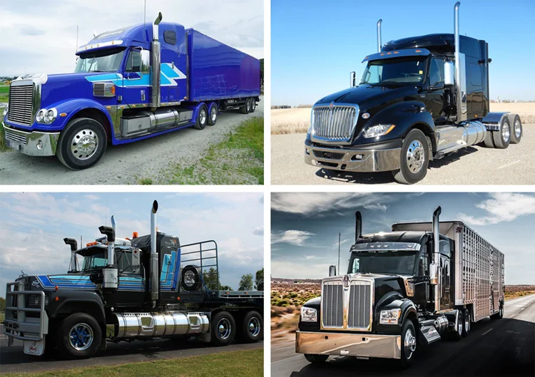 2023 American Heavy Truck Chrome Pipe Stainless Steel Exhaust Pipe 4 inch 5 inch 6 inch Various models of chrome elbow pipe