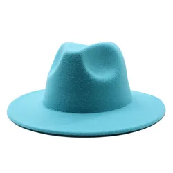 Luxury Wholesale Chapeau Femme Sombrero Fadora Mens Panama Wide Brim Felt Hat Fedora Women