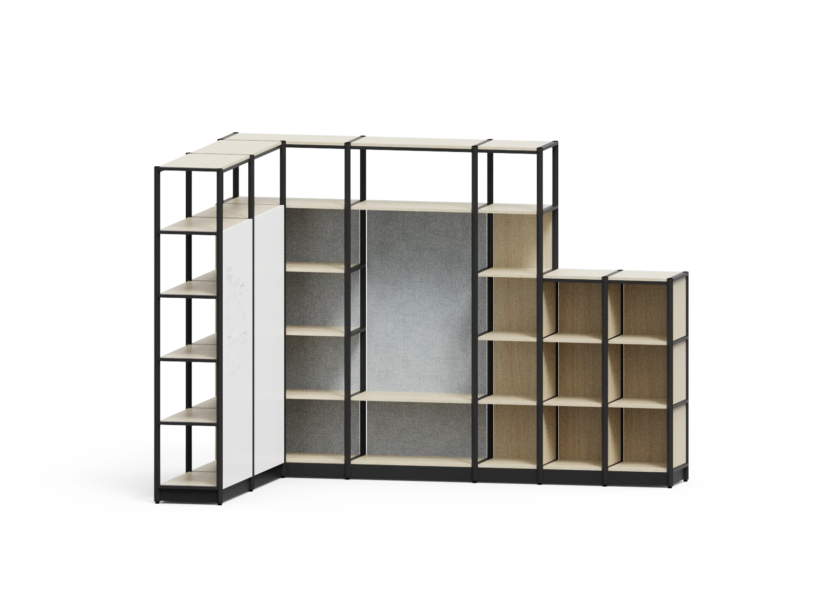 Customized Bookshelf Design Wooden Display Rack Bookcase Bookshelf Rear Panel