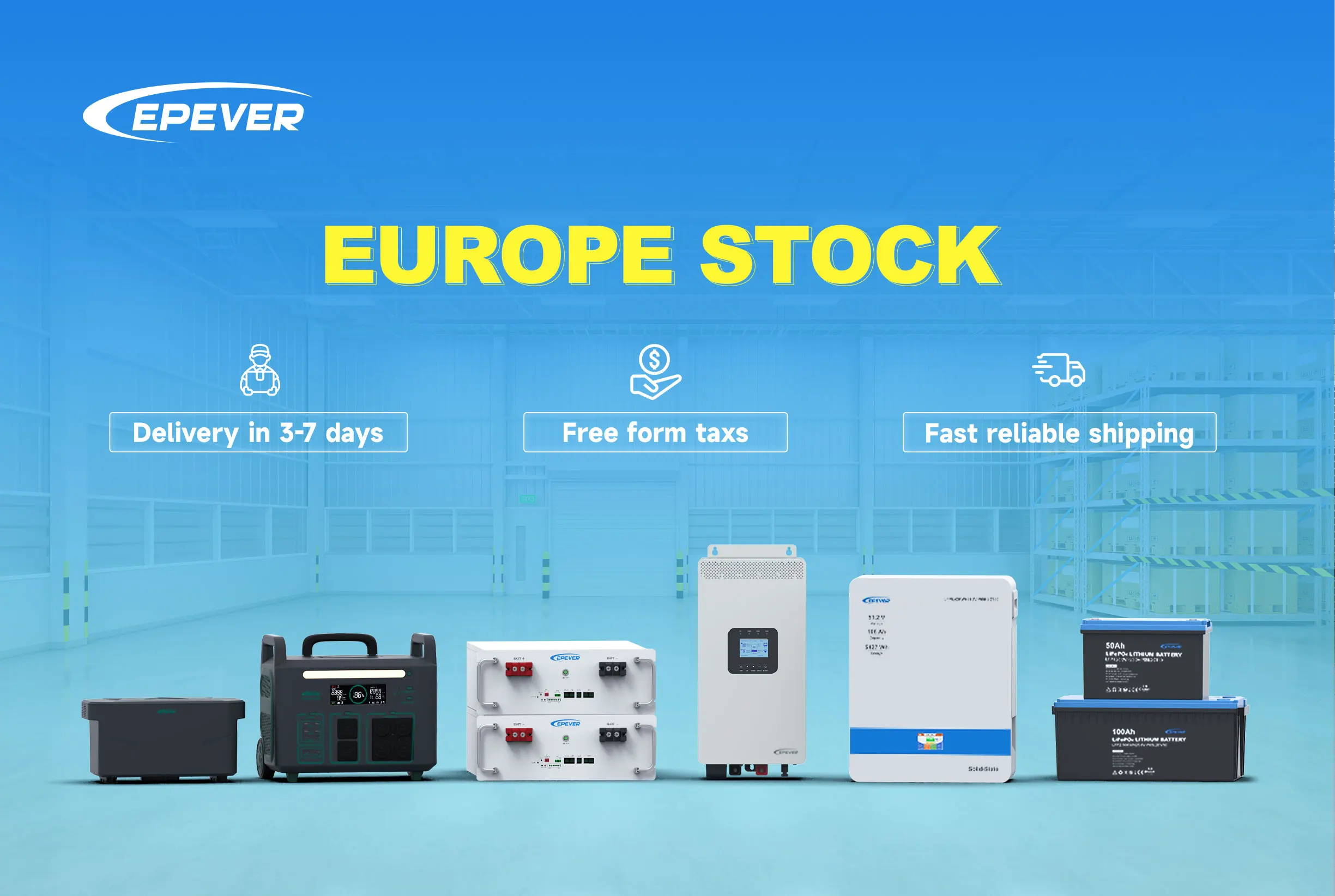 EU Warehouse Epever Lifepo4 Battery Lithium ion Battery 48V 51.2V lifepo4 battery pack for telecom ESS