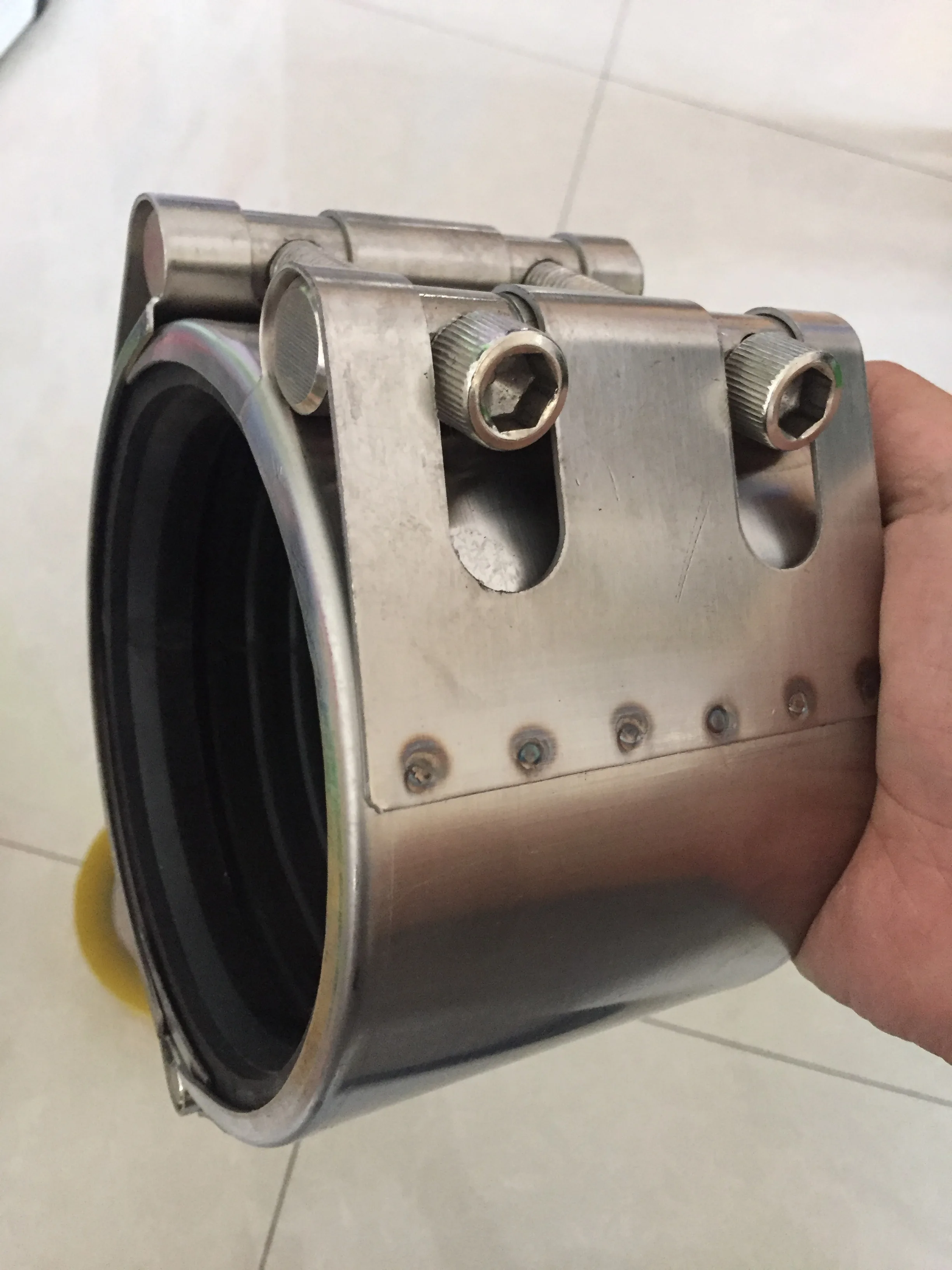 hdpe plastic galvan steel water pipe repair clamp