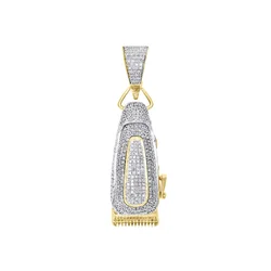Hot Sale Hip Hop Jewelry Micro Pave CZ Personalized Barber Knife Pendant for Men