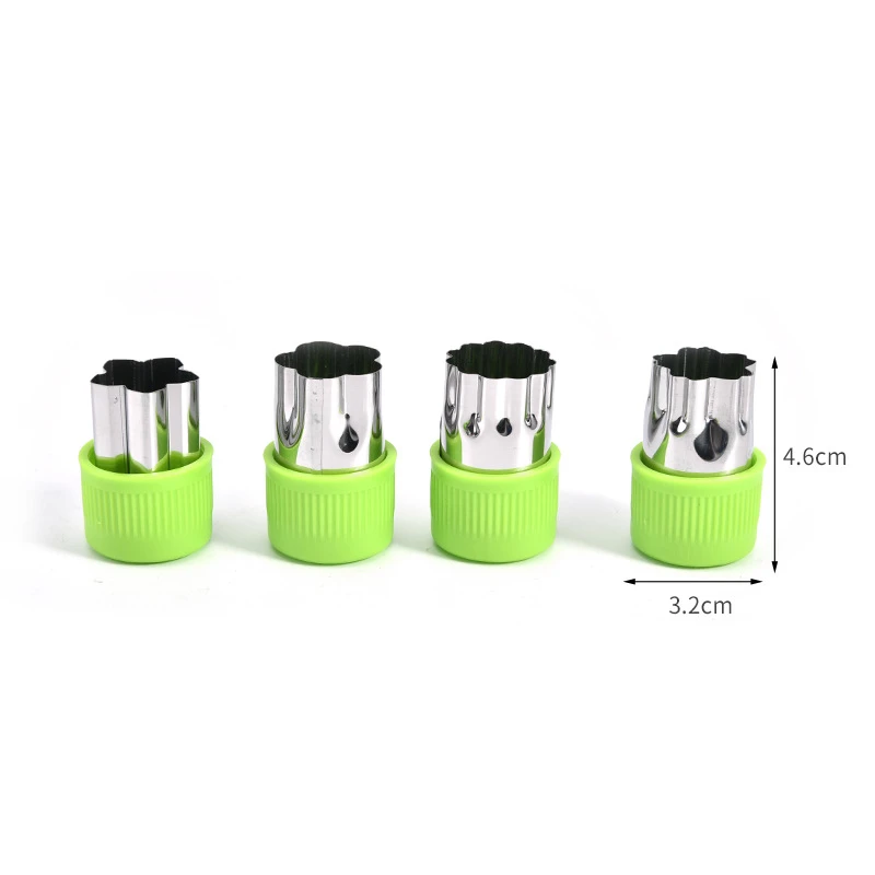 Home Kitchen Fruit and Cookie Pastry Stamps Mold for Kids 12pcs Cutter For Vegetables Mini Vegetable Cutter Set