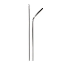 Hot Sale Reusable 304 Stainless Steel Drinking Straws Custom Tea Metallic Straw With Paper Box