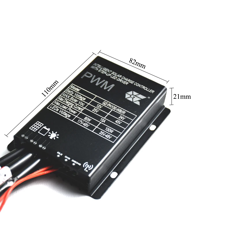 Hybrid Solar Street Light Charge Controller 18A PWM Remote Control Solar Ip67  Solar LED Lamp Controller wth Microwave Sensor