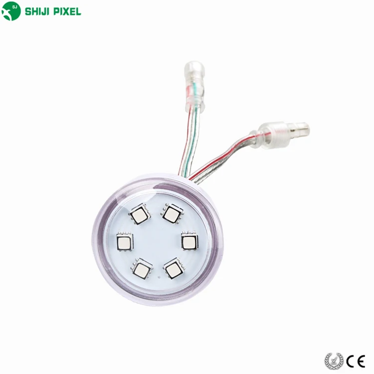 24 В 45 мм 6 светодиодов RGB UCS2903 UCS1903 полноцветная светодиодная пиксель для аттракционов колесо обозрения