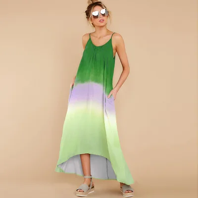 Summer Dress 2021 Hot Style Casual Loose Irregular Striped Long Skirt