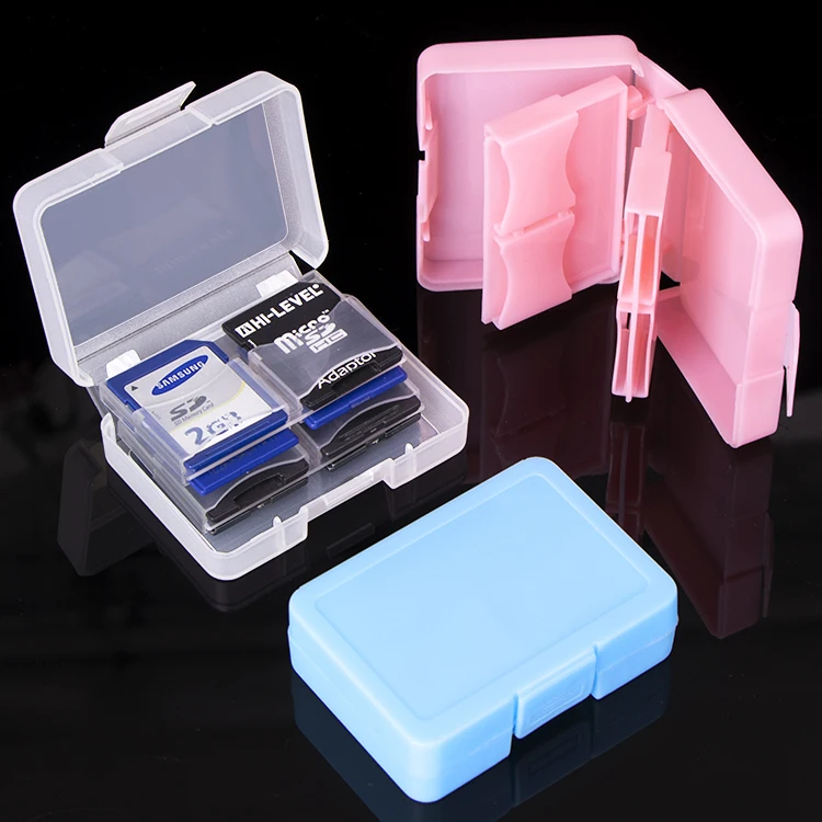 SUNSHING 8 In 1 Transparent Hard SD Card Cases Holder Micro SD SDHC TF Memory Card Storage Box SD Mini PP Slim Boxes