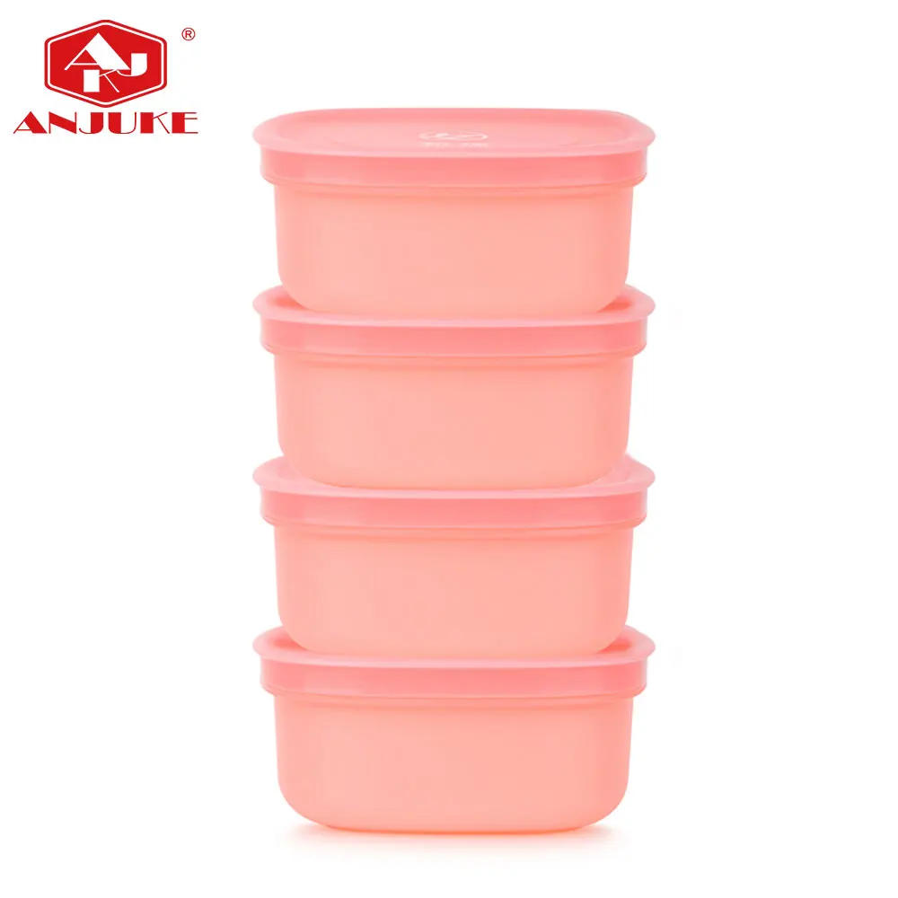 ANJUKE 500ml Kitchen Plastic Bin Box Set Cover Fridge Grains Organizer Food Storage And Container For Keep Your Kitchen Fresh