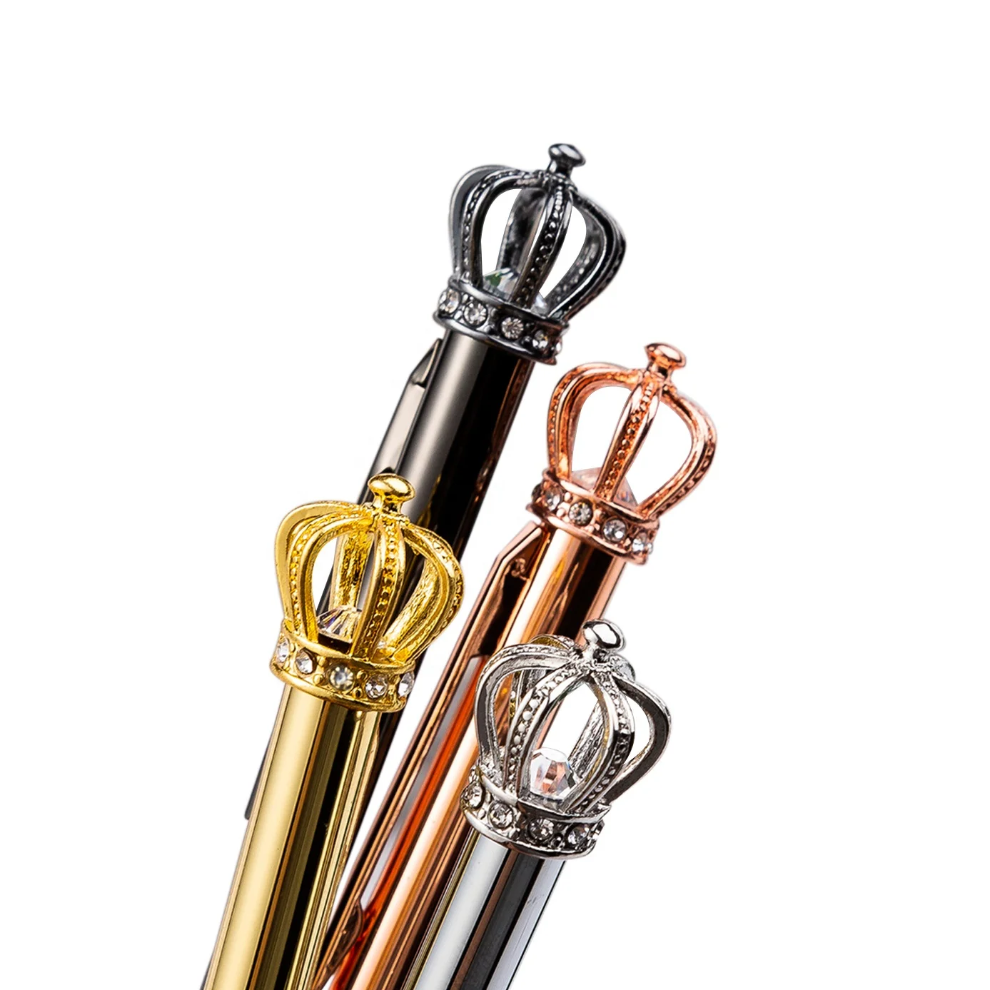 DASHENG Promotional Crown Ballpoint Pen Rhinestones Crystal Logo Pen With Logo