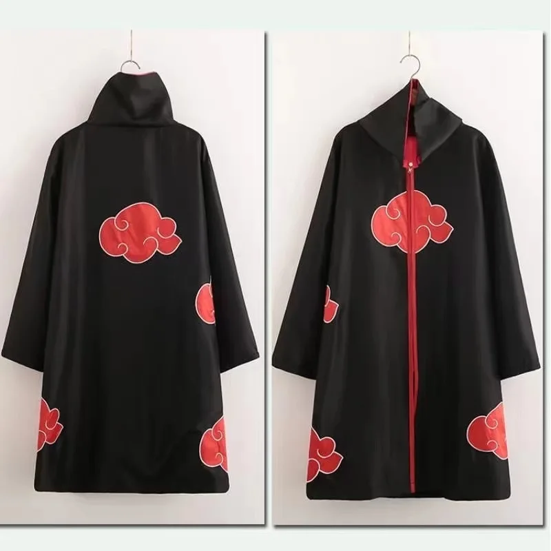 Hot Sale japanese Anime Akatsuki Uchiha Itachi Cosplay Costume Cloak Cape in Halloween Christmas Party