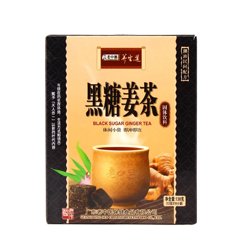 
Chinese professional manufacturer high quality natural private label bag instant granules black sugar ginger tea 