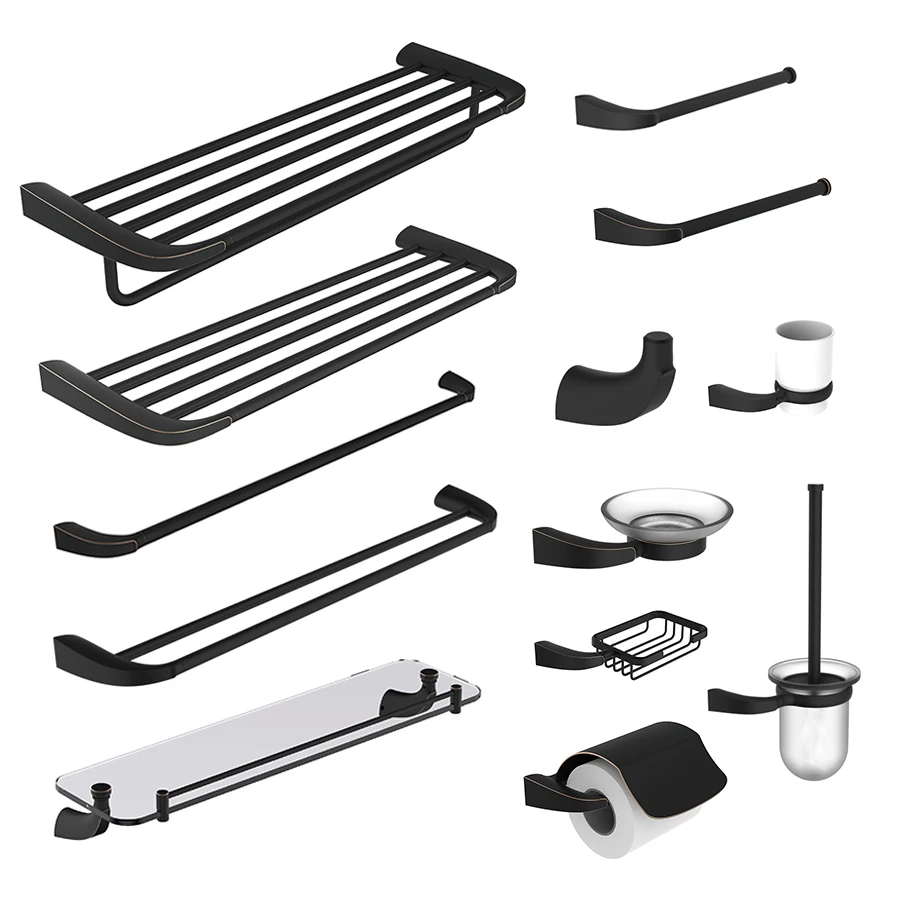 Масляная прорезиненная бронзовая черная банная фурнитура набор аксессуаров для полотенец аксессуары для ванной комнаты