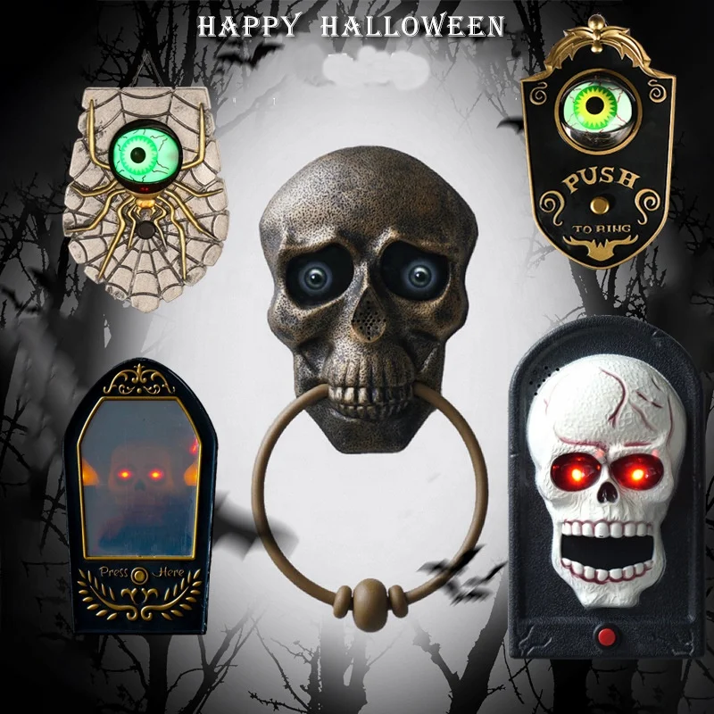 Tricky Horror Home Decor Pendant Luminous Electro Voice Skeleton Lights Electric Door Bell Halloween Decoration