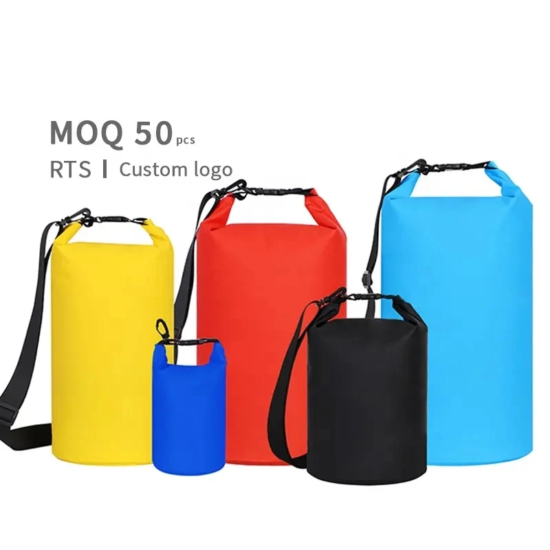 30 pcs Can Print Logo RTS 2L 5L 10L 15L 20L 30L Hiking Swim 500D PVC Tarpaulin Bolsas Impermeables Ccean Pack Waterproof Dry Bag
