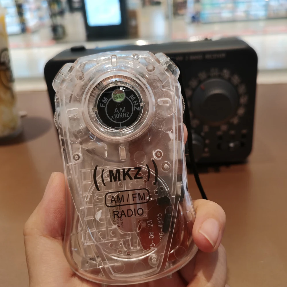 mini dab radios transmitter Hot sale prison Transparent AM fm radio clear cabinet radio