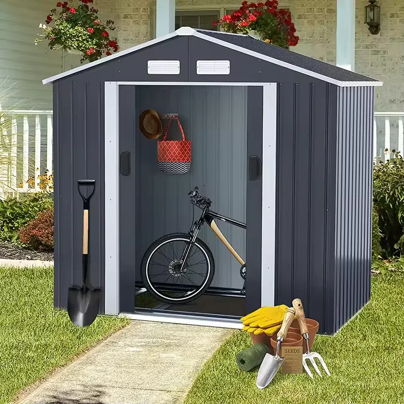New Style Outdoor Garden Tool Storage Shed Custom Metal Waterproof shed furniture